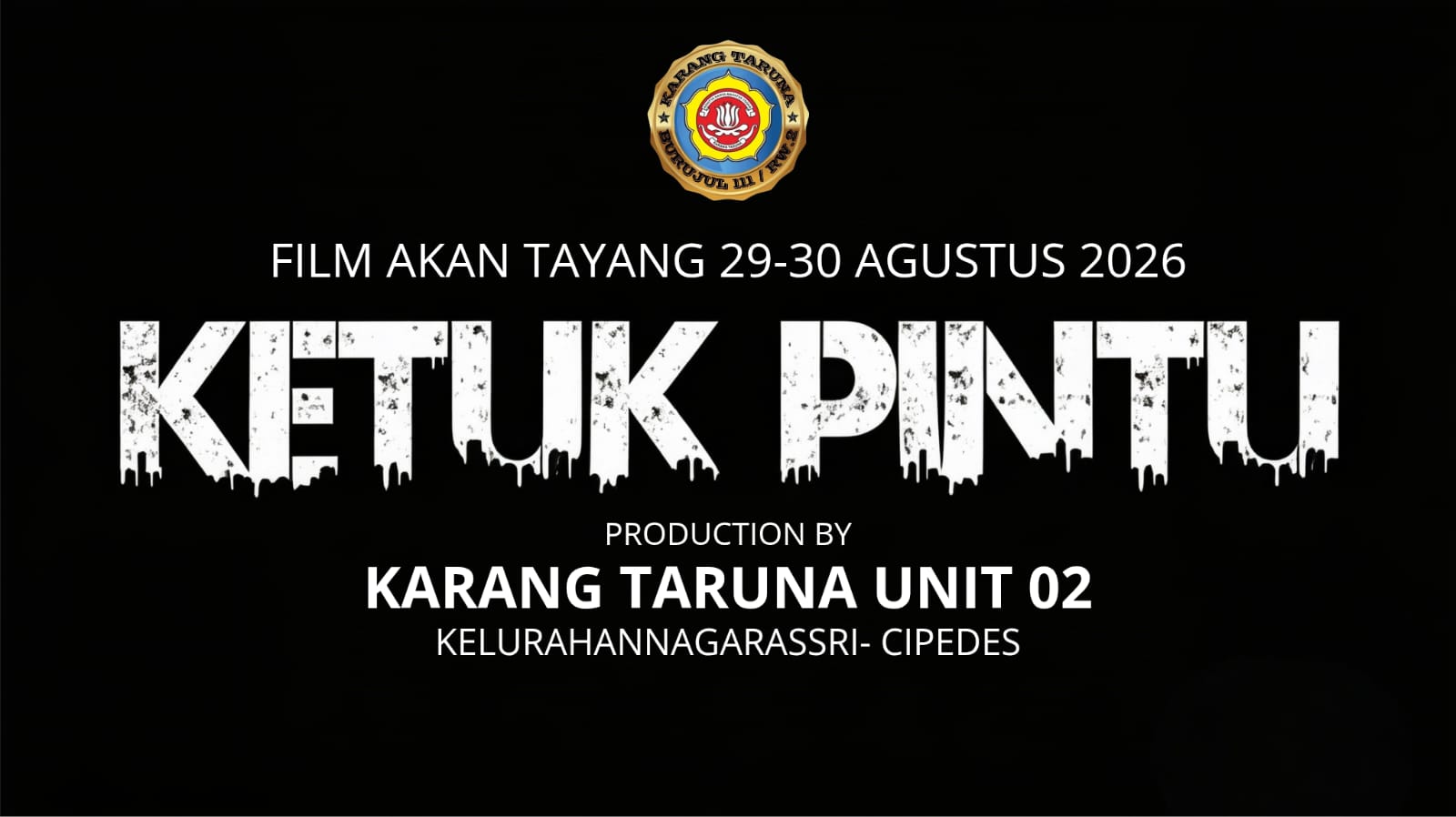Libatkan Lansia hingga Anak-anak, Karang Taruna Nagarasari Siap Rilis Film ‘KETUK PINTU’